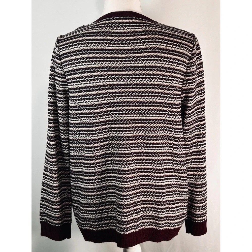 St John Sport‎ Womens Medium Regatta Tweed Knit Cardigan
